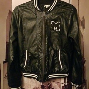 Varsity leather jacket
